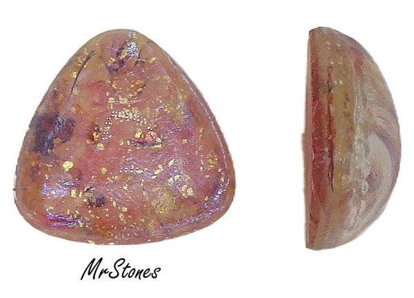 17mm (2700) Peach Opal Triangle Cabochon