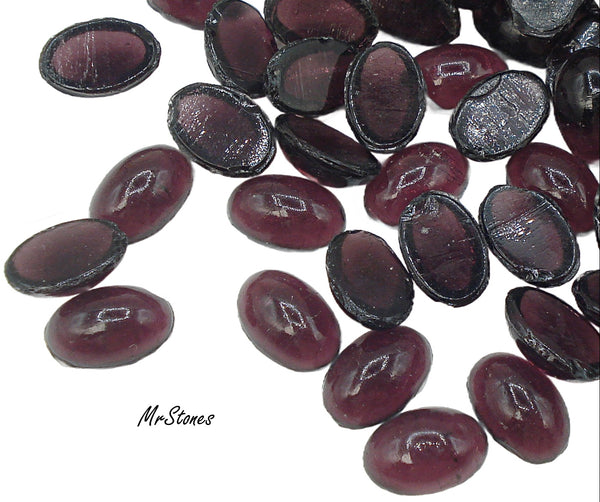 10x7mm (2195) Darker Amethyst Oval Cabochon 4pk/$1.00