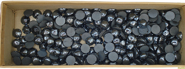 13mm (2194) Hematite Round Ridge Top Cabochon 2pcs/$1.00