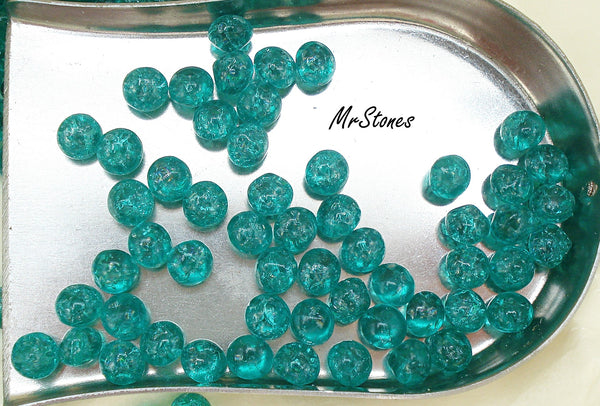 4.6-4.7mm (3189) (20ss) Green Emerald Crackle Round Buff Top Doublet