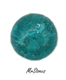 4.6-4.7mm (3189) (20ss) Green Emerald Crackle Round Buff Top Doublet