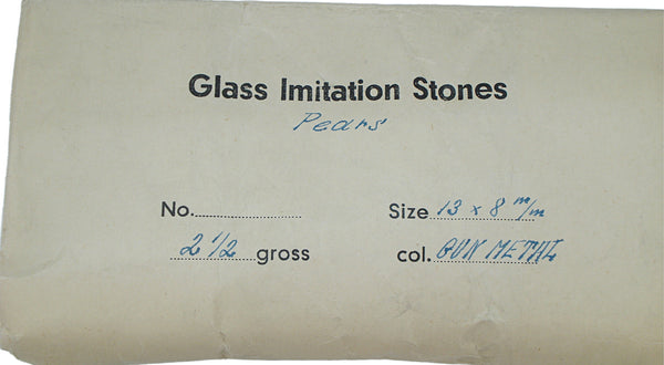 10x6mm and 13x7.8mm (3101) Gun Metal Pear Shape Teardrop Buff Top Doublet 1pc or 4pc