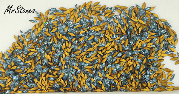 5x2mm (4200) Indian Sapphire Blue Gray Marquise Navette