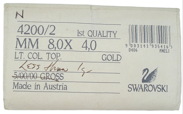 8x4mm (4200/2) TTC Light Colorado Topaz Marquise Navette