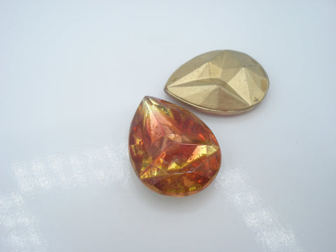 25x18mm (4321/2) Bi Color Starburst Pear Pendeloque