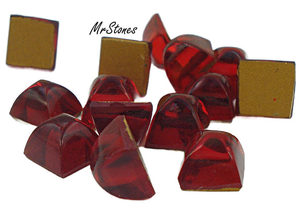 6mm (2062) Siam Red High Dome (4.5mm) Square Cabochon