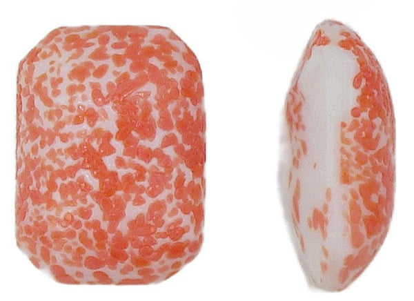 18x13mm (3436) Orange Speckled Cushion Octagon Buff Top Doublet