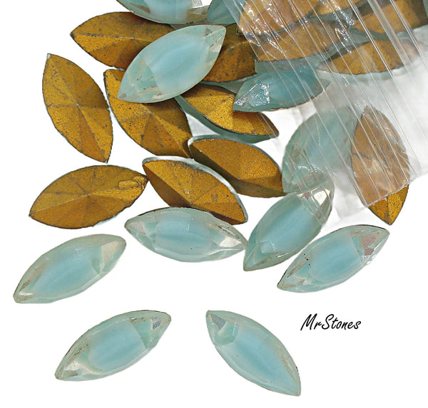15x7mm (4200/2) TTC Aqua Givre Marquise Navette