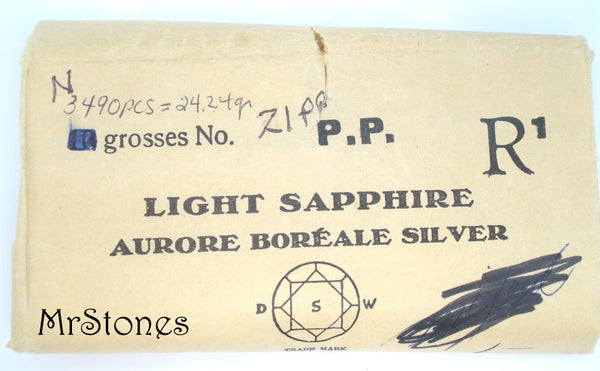 2.7-2.8mm (1100) (21pp) Light Sapphire AB Round Chaton