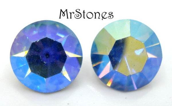 7.4mm (1100) (35ss) Light Sapphire AB Round Chaton