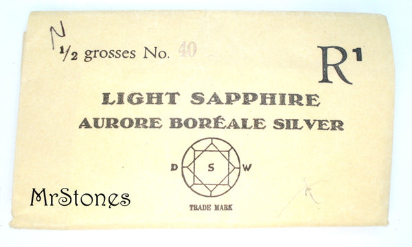 8.4-8.7mm (1100) (40ss) Light Sapphire AB Round Chaton