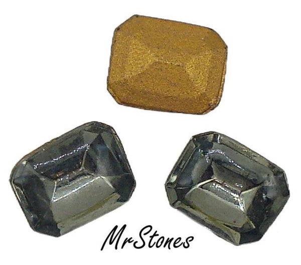 10x8mm (3436) Black Diamond Cushion Octagon Buff Top Doublet