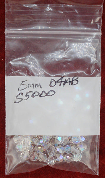 5mm (5000) Crystal AB Glass Bead Swarovski
