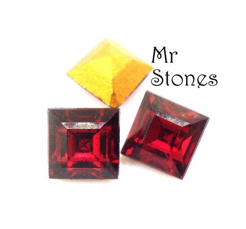 4mm (4410) Step Cut Ruby Square Shape 1 pc or 10pc