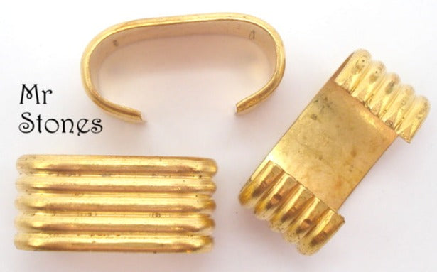 14x5mm (F154) Brass Connectors D & E Type 4 Grooves
