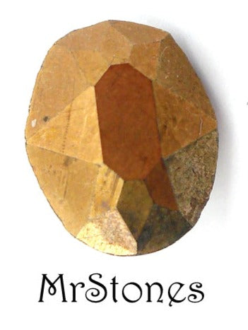 8x6mm (4100) Comet Or Oval Shape 24kt Gold Coating Swarovski