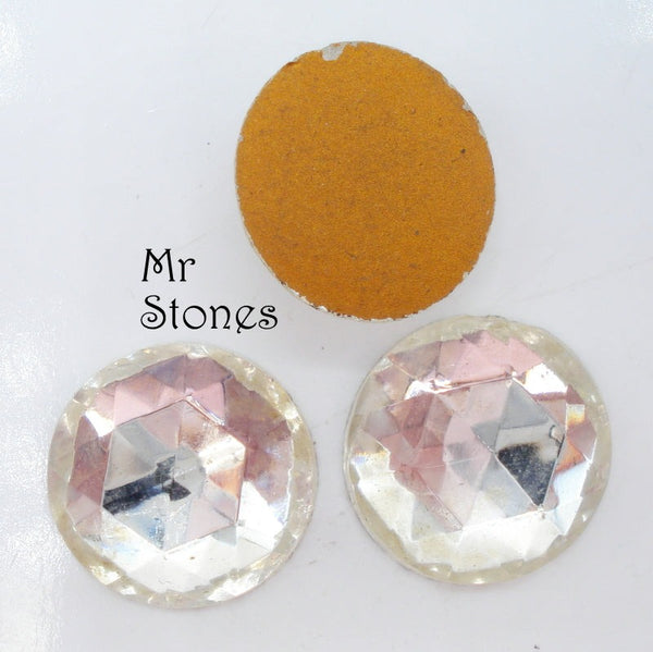 15mm (15.5mm) Crystal Rauten Rose Cut Round Flat Back 1pc $1.00 - 10pc Lot $3.75