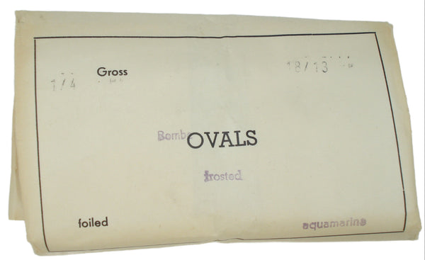 18x13mm (2195) Aqua Frosted Matte Oval Cabochon 1pc/$1.35 or 36pkg/$15.95