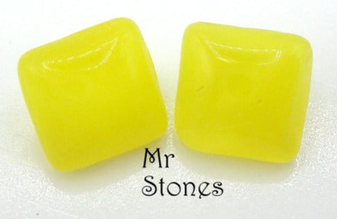 6mm (2043) Yellow Moonstone Square Buff Top Doublets 200pk