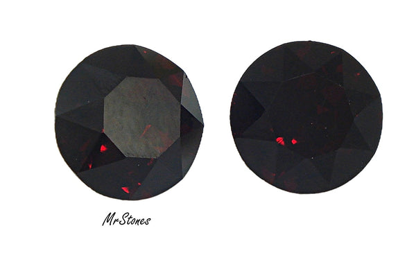 14.2-14.5mm (1200) (60ss) M/C Red Garnet Round Dentelle