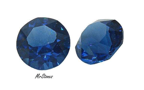 14.2-14.5mm (1200) (60ss) M/C Dark Sapphire Unfoiled Round Dentelle