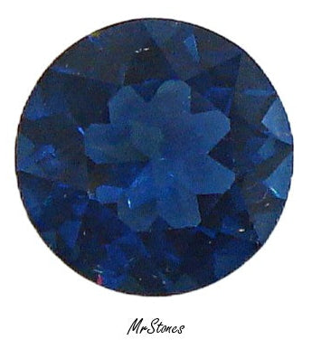 14.2-14.5mm (1200) (60ss) M/C Dark Sapphire Unfoiled Round Dentelle