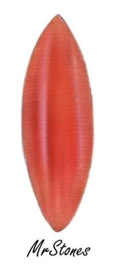 15x5mm (3146) Coral Color Enamel Marquise Navette Buff Top Doublet Gold Foiled