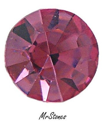 8.9-9.2mm (1100) (42ss) M/C Rose Pink Round Chaton Swarovski