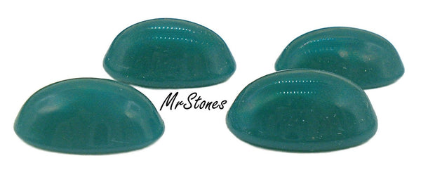 14x10mm (2195) Opaque Green Oval Cabochon Japan 3pc/$1.00