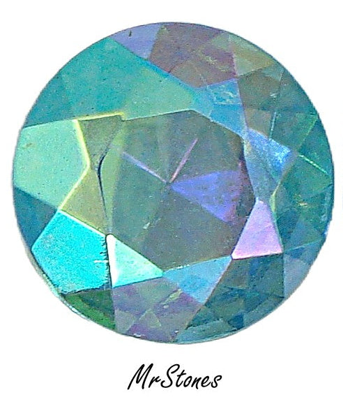 14.2-14.5mm (1200/2) (60ss) TTC Aqua Blue AB Round Dentelle