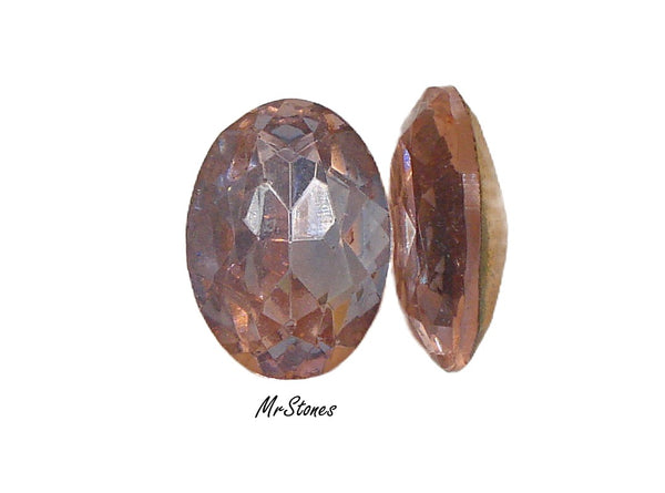 18x13mm (4130/2) TTC Bi-Color Peach Light Amethyst Oval Shape
