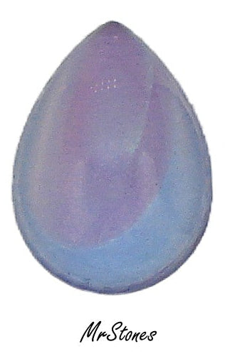 15x11mm (3332) Bi Color Light Sapphire Ruby Unfoiled Pear Pendeloque Cabochon