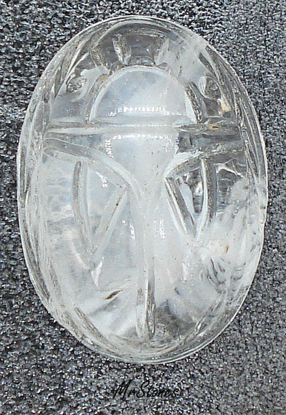 25x18mm (1685) Scarab Flawed Crystal Glass Oval Cabochon