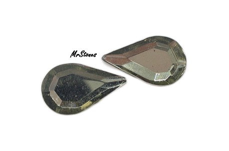 13x7.8mm (2300/2) Black Diamond Flat Back Pear Rose Cut 1pc/$1.00 5pcs/$2.00