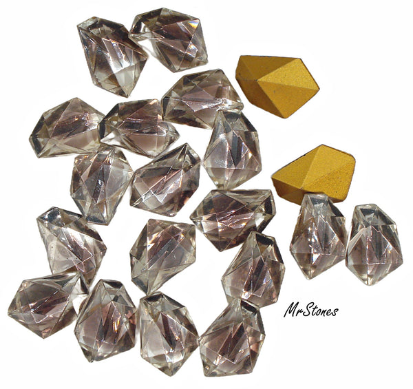 22x16x5mm (4743/2) Bi-Color Amethyst Givre' Gammatic Shape