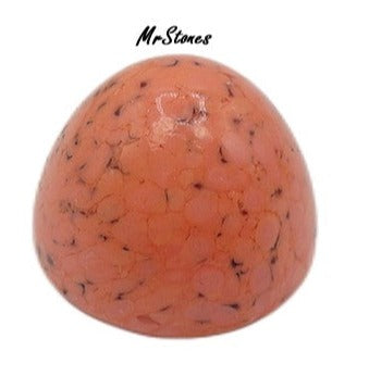20mm (1684) Coral Matrix High Dome (13mm ht) Round Cabochon