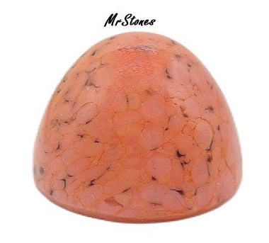 20mm (1684) Coral Matrix High Dome (13mm ht) Round Cabochon