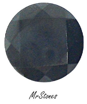 15mm (2000) Jet Black Unfoiled Czech Flatback Round