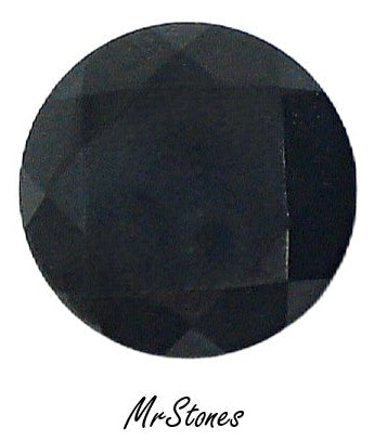 15mm (2000) Jet Black Unfoiled Czech Flatback Round