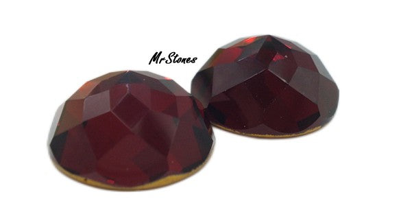 18mm (2040) Siam Red Extra Fully Faceted Round Rauten Rose Cut Swarovski