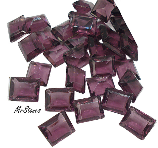 8x6.5mm (4510/2) TTC Step Cut Amethyst Unfoiled Cushion Shape