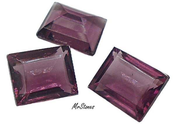8x6.5mm (4510/2) TTC Step Cut Amethyst Unfoiled Cushion Shape