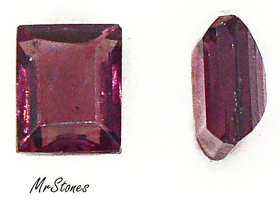 8x6.5mm (4510/2) TTC Step Cut Amethyst Unfoiled Cushion Shape