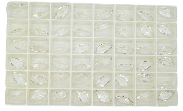 15x7mm (4200) M/C Crystal Un-foiled Clear Marquise Navette