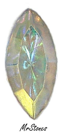 15x7mm (4200/2) TTC Crystal AB Marquise Navette Silver Foil