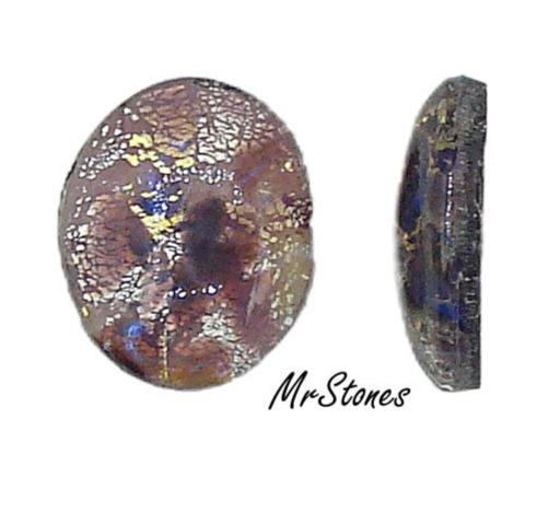 10x8mm (1685) Czech Amethyst Opal Oval Cabochon Lower Dome 2.5mm