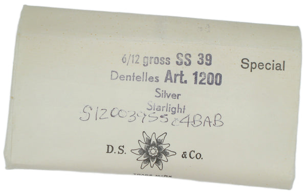 8.2-8.4mm (1200) (39ss) M/C Starlight Black Diamond AB Round Dentelle Swarovski