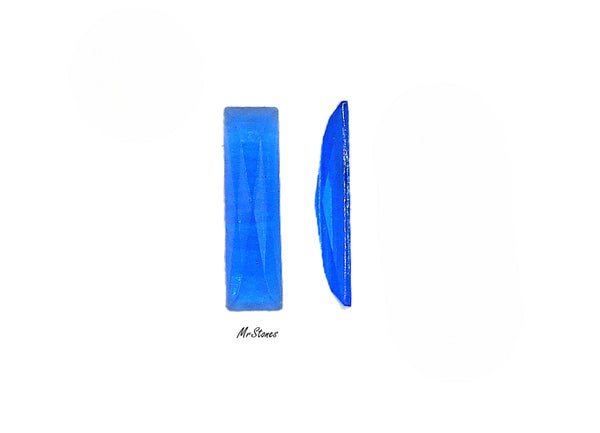 18x5mm (3932) Cobalt Blue Unfoiled French Cut Flatback Baguette (17.3x4.7mm)