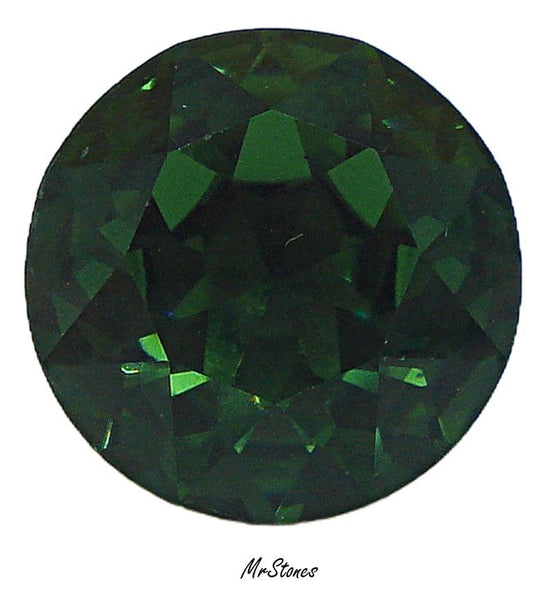 18mm (1200) (75ss) M/C Green Tourmaline Round Dentelle