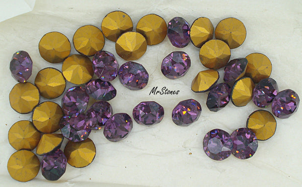 10.9-11.3mm (1200) (48ss) Amethyst Purple Dentelle Round KS Co. Swarovski M/C